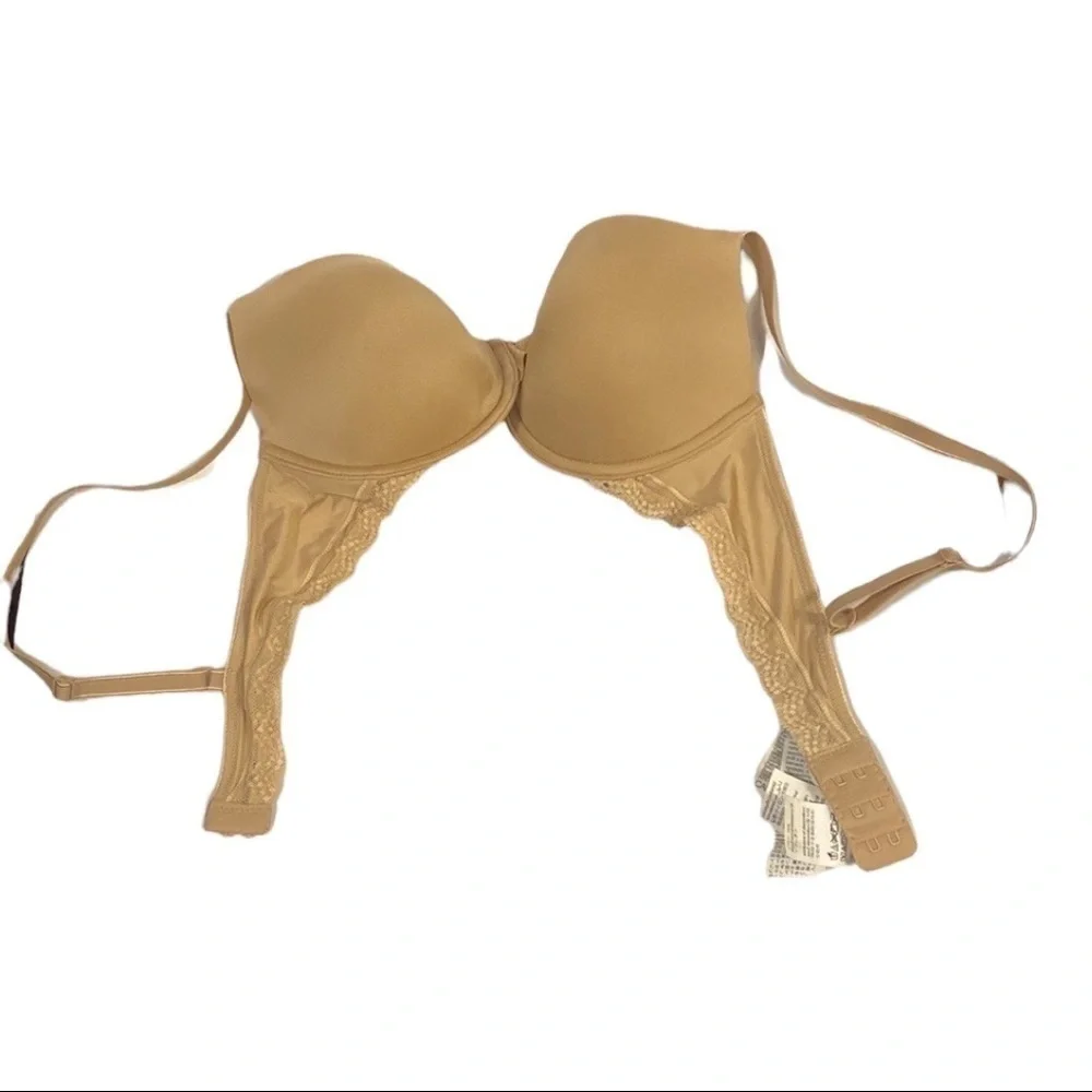 calvin Klein tan 36B padded bra with lace trim